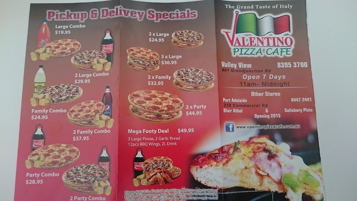 Menu Valentino Pizza - Valley View-8